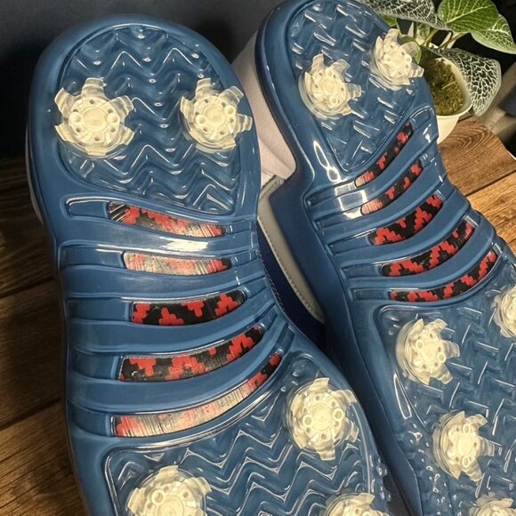 Nike Air Jordan XII Low Golf Shoes NWT *IN BOX* Size 9 (DH4120 101) White/Blue - Picture 14 of 15